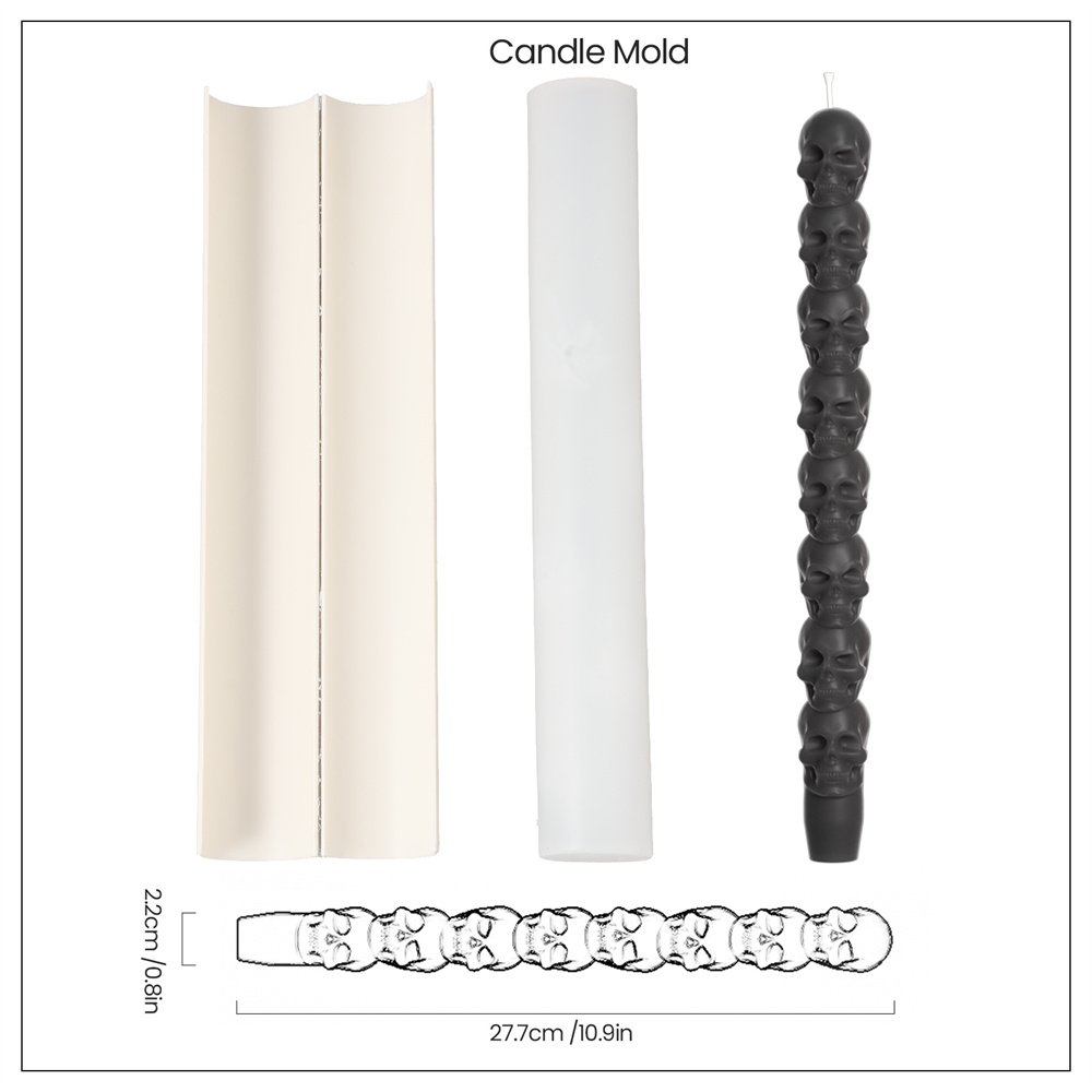 Spooky Stack Skull Silicone Ca - Candle X 评论和价格