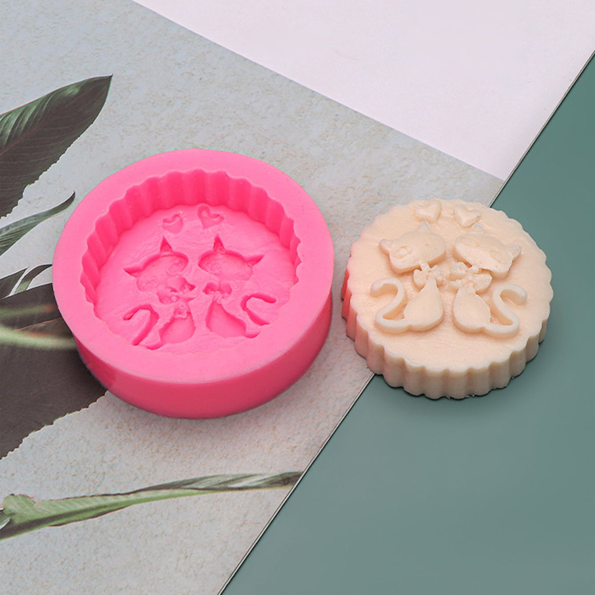 1-Piece Silicone Cat Soap Mold - Candle Making Easy 评论和价格